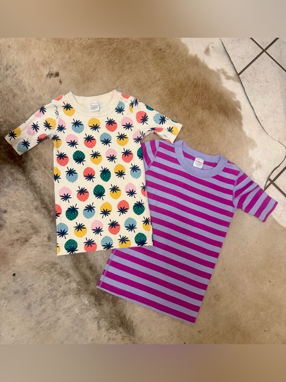 Hanna Andersson Girls Organic Cotton Pajama Tops Bundle — Size 8 + 10 NWOT